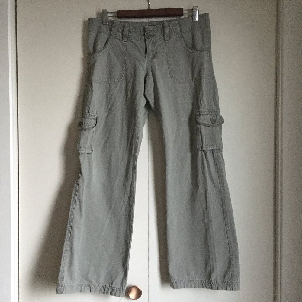 Vintage Y2K Bongo Baggy Cargo Pants - Low Rise Skater Trousers - Khaki S 📦